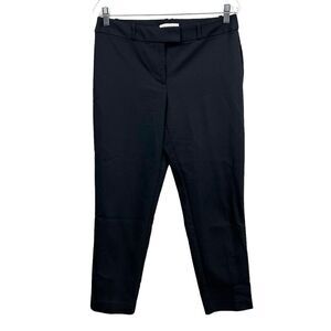 Liz Claiborne Chino Pants Stretch Tapered Pockets Flat Front Black Women Size 6*